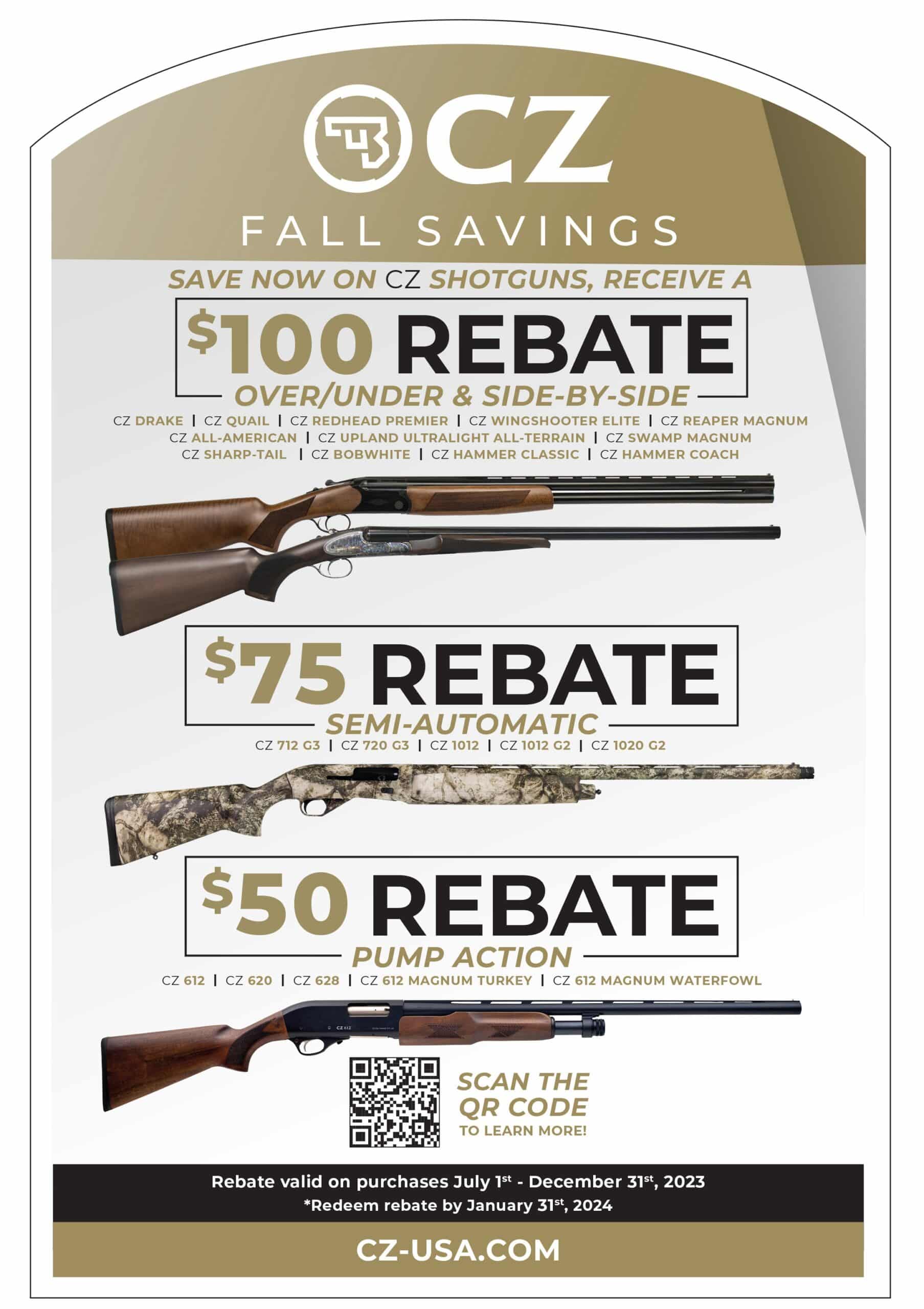 CZ Rebates! Stateline Guns, Fishing & Archery